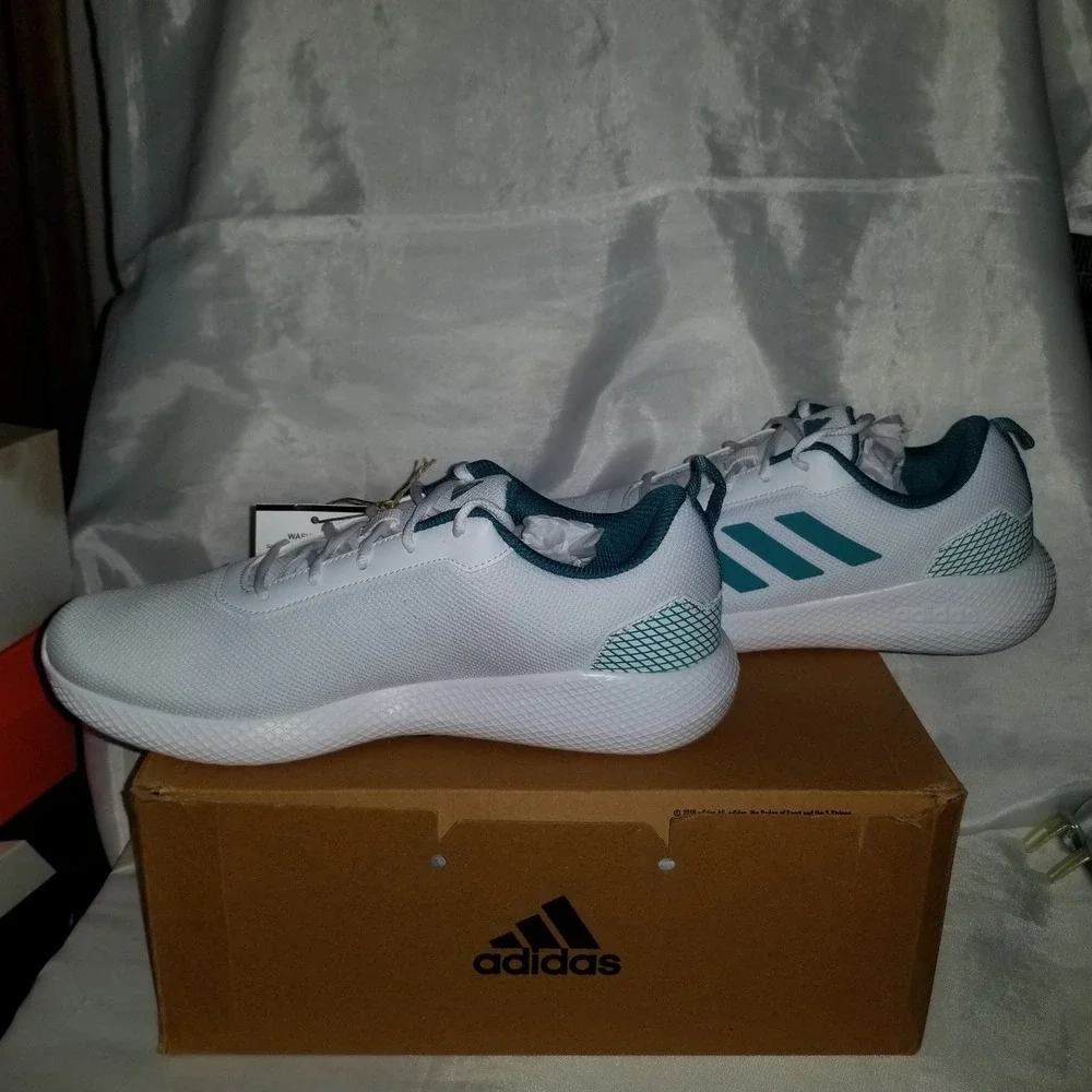 Adidas Impulse Syn 3.0 Sneakers Mens 9.5 White Teal Excellent Running Shoes